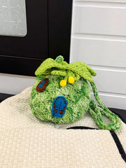 Pineapple Shaped Knitted Crossbody Bag 
