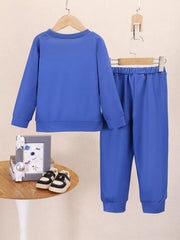 Children's Graphic Long Sleeve Top and Pants Set 