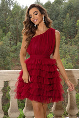 One-Shoulder Sleeveless Dress 