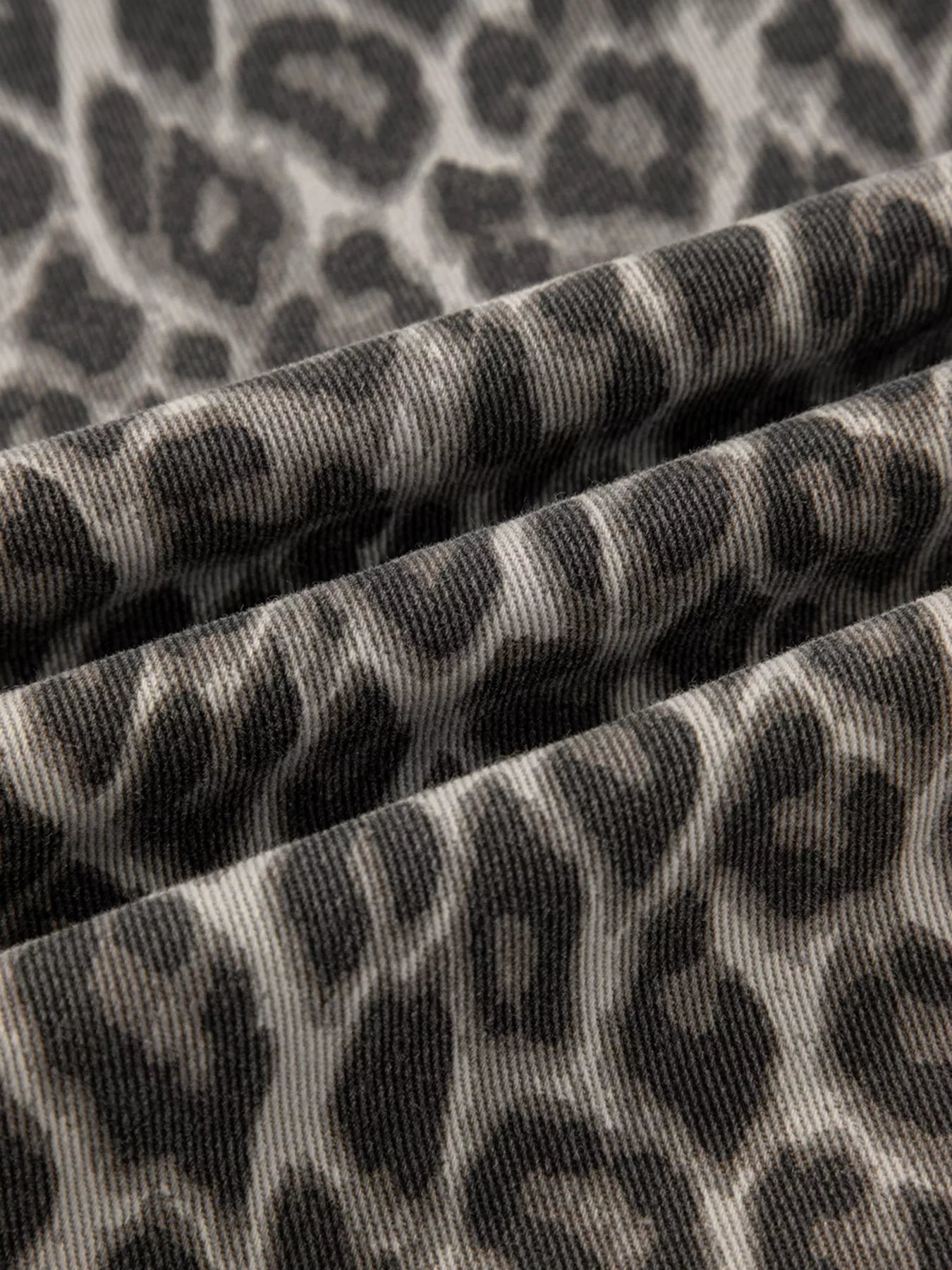 Leopard Straight Loose Leg Jeans 