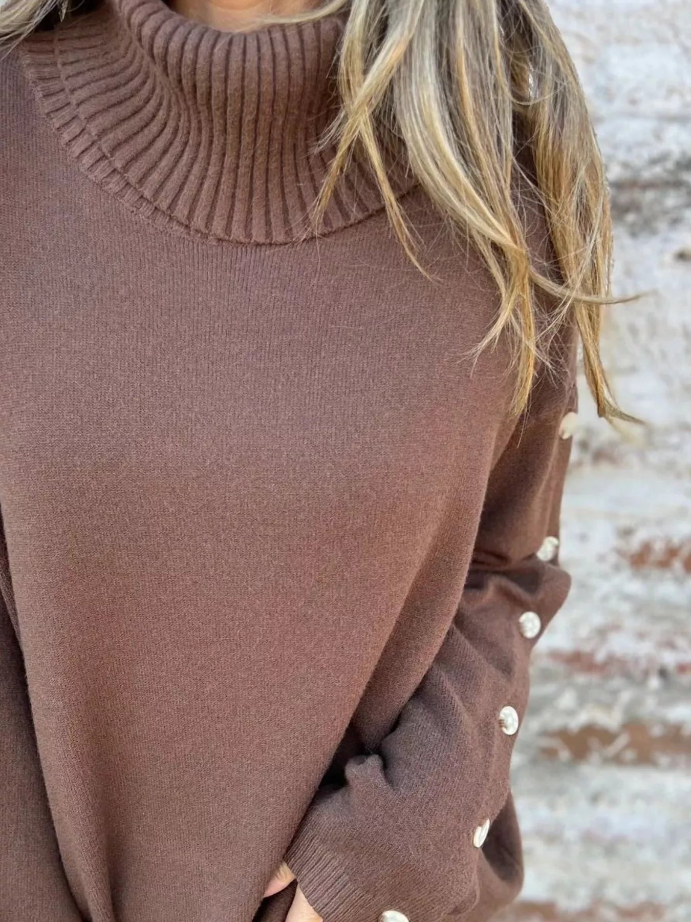 Full Size Turtleneck Long Sleeve Sweater Plus Size 