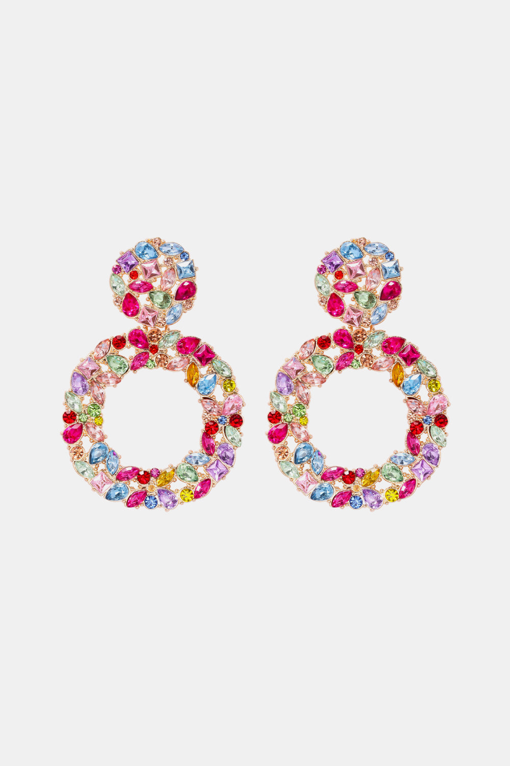Round Shape Acrylic Dangle Earrings Trendsi