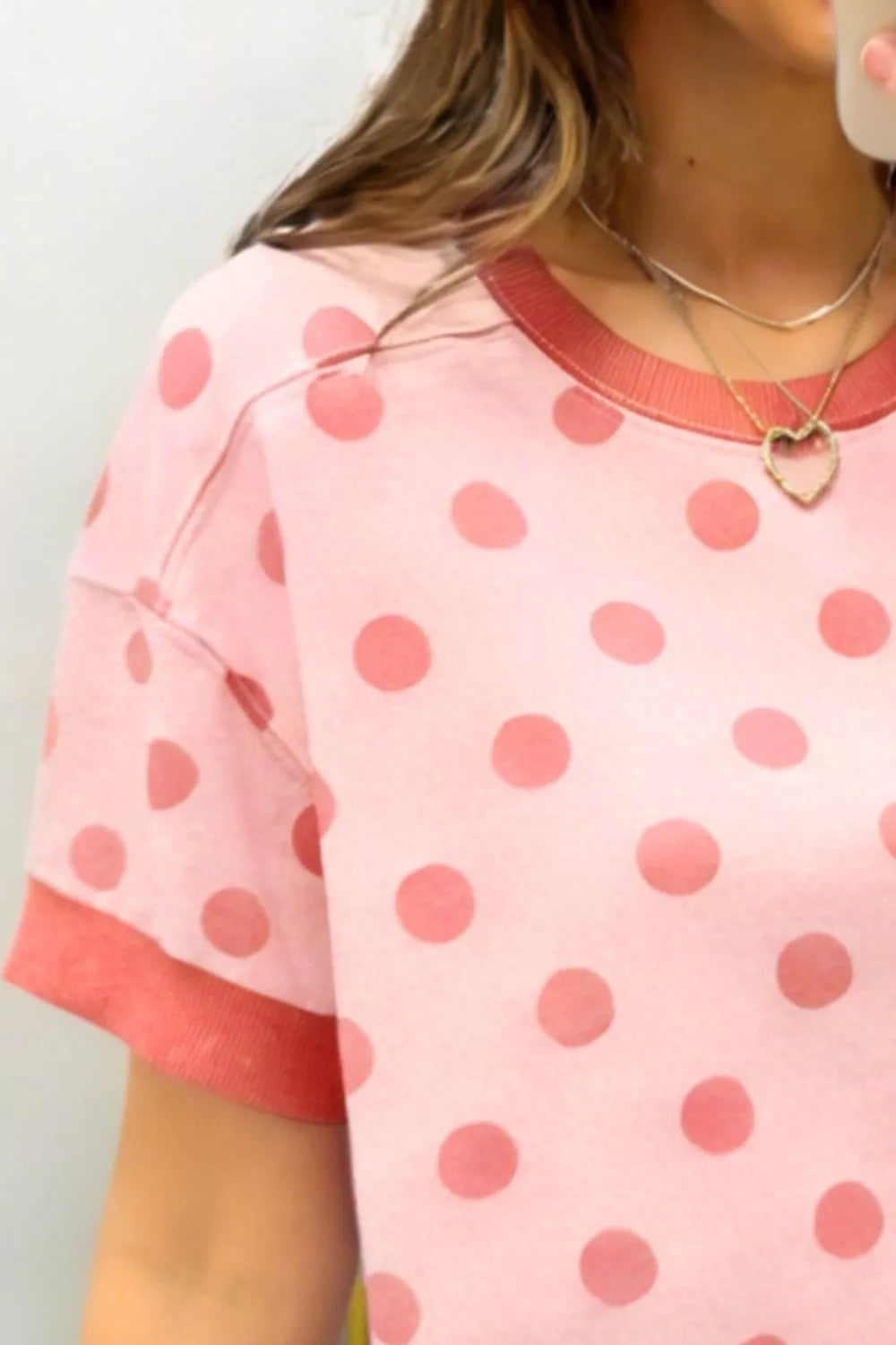 Polka Dot Short Sleeve T-Shirt 