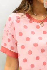 Polka Dot Short Sleeve T-Shirt 