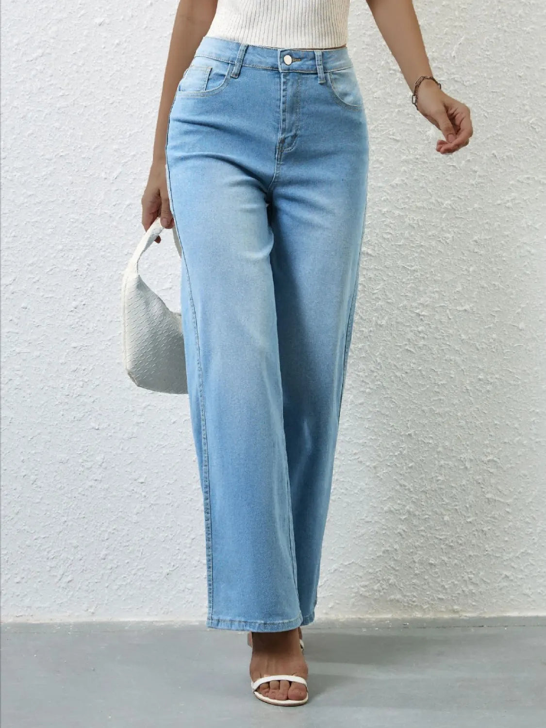 High Rise Wide Leg Jeans 