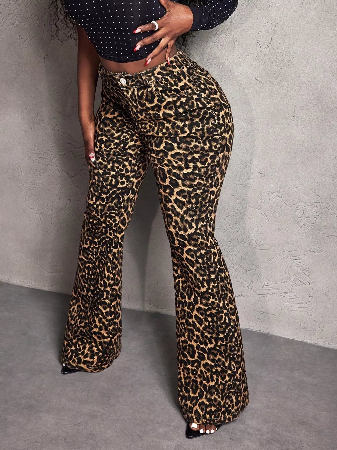 Leopard Wide Leg Pants 