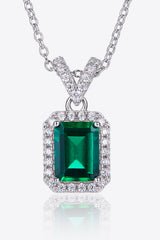 Adored 1.25 Carat Lab-Grown Emerald Pendant Necklace 