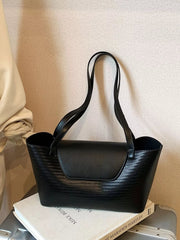 Texture Tote Bag with Beaded Charm 