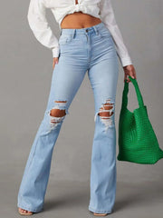 Distressed Jeans with Pockets 