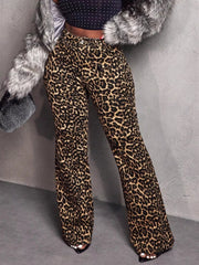 Leopard Wide Leg Pants 