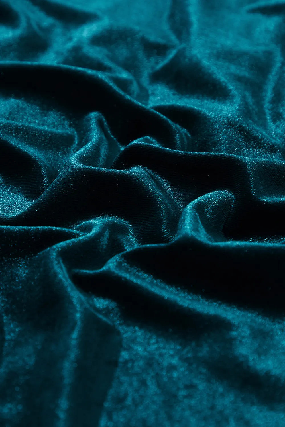 Notched Long Sleeve Velvet Top 
