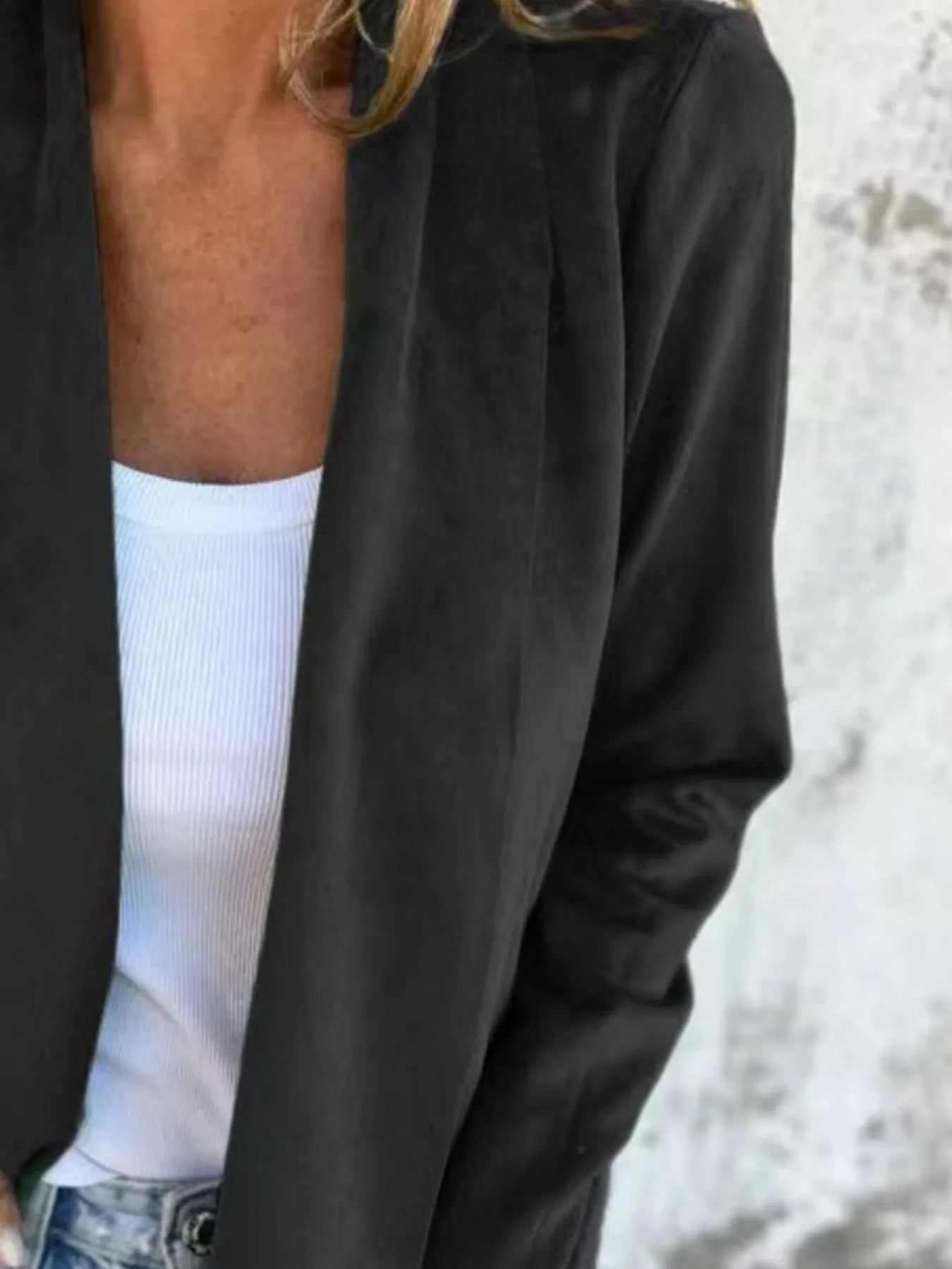 Full Size Open Front Casual Cardigan Plus Size 