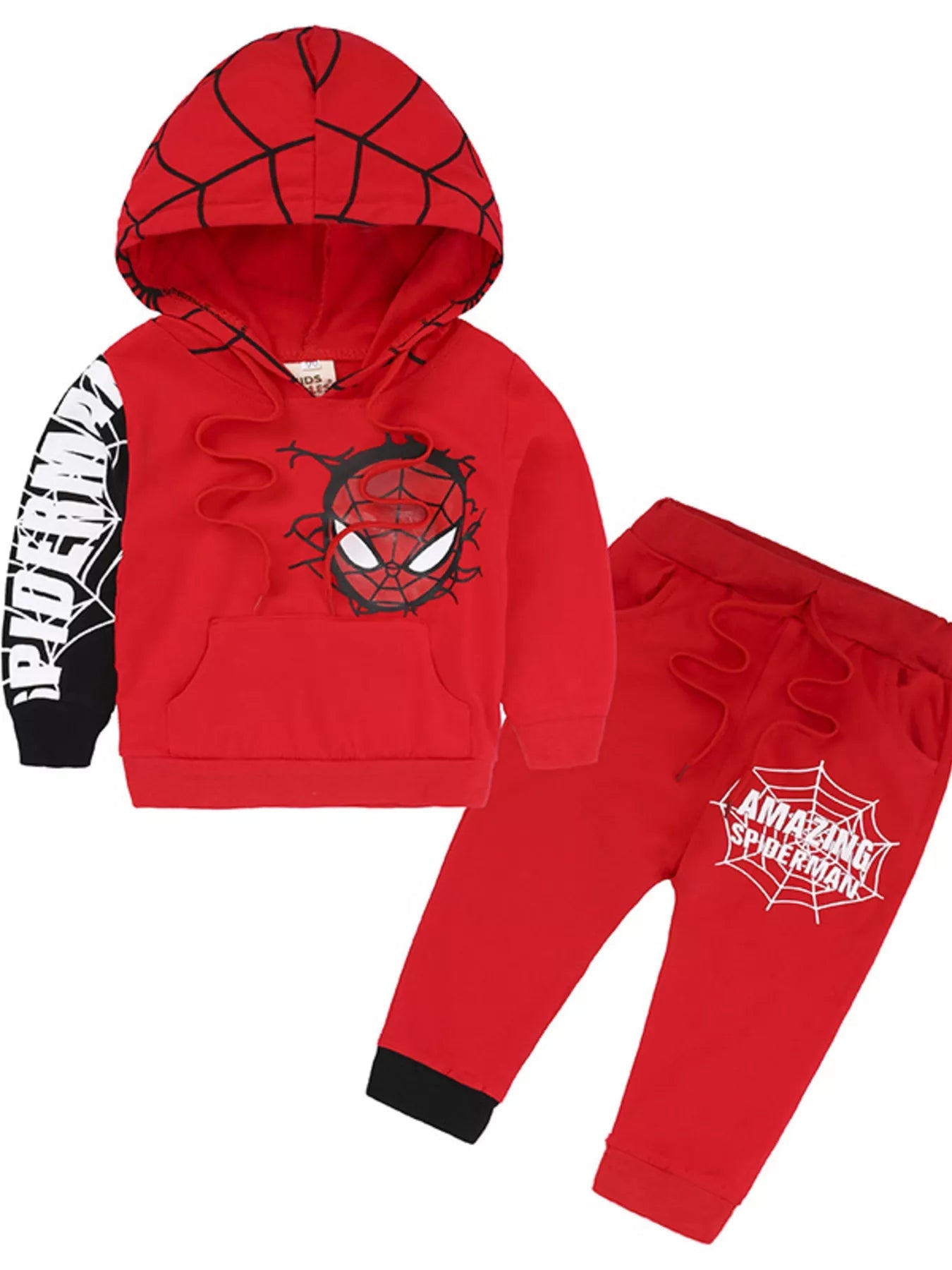 Children's Spiderman Graphic Hoodie and Pants Set 