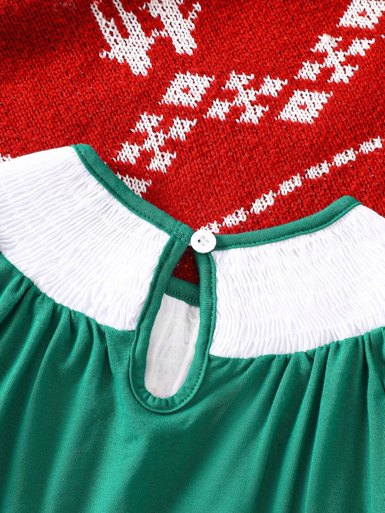 Children's Christmas Embroidered A-Line Dress 