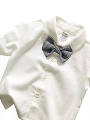 Children's Button Up Shirt and Overall Set 