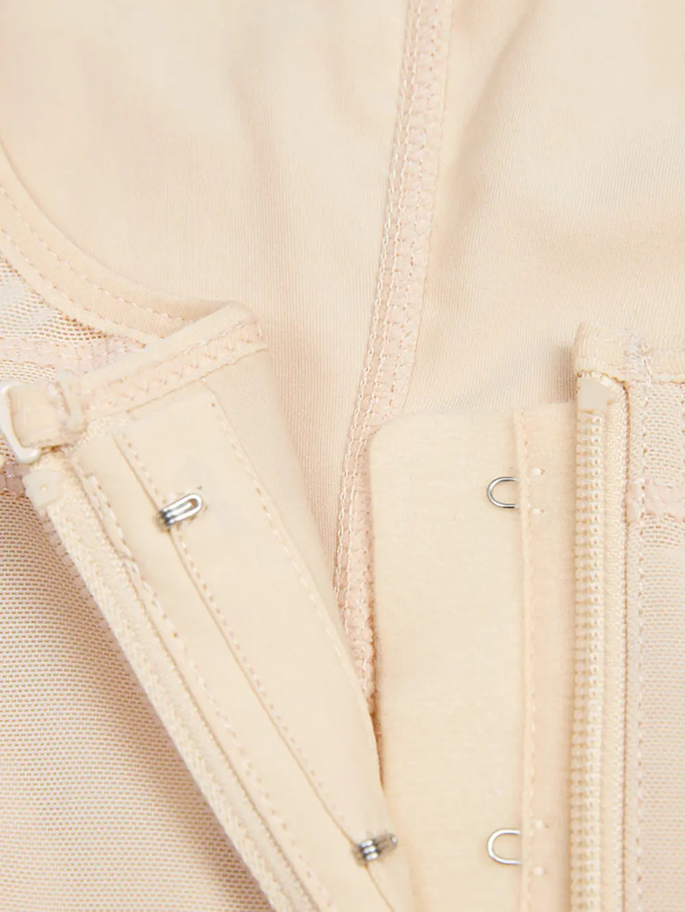 Full Size Zip Up Lace Detail Long Sleeve Shapewear 