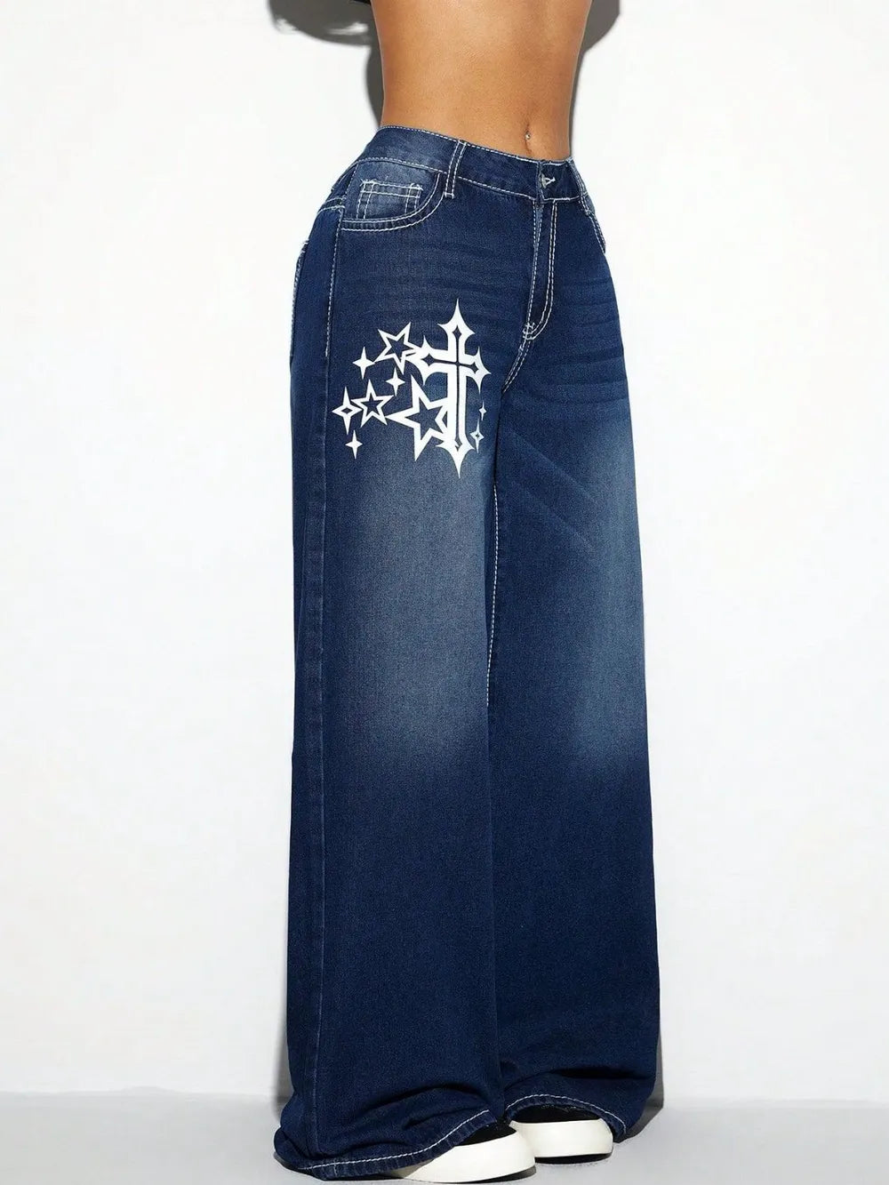 Cross Wide Leg Jeans 