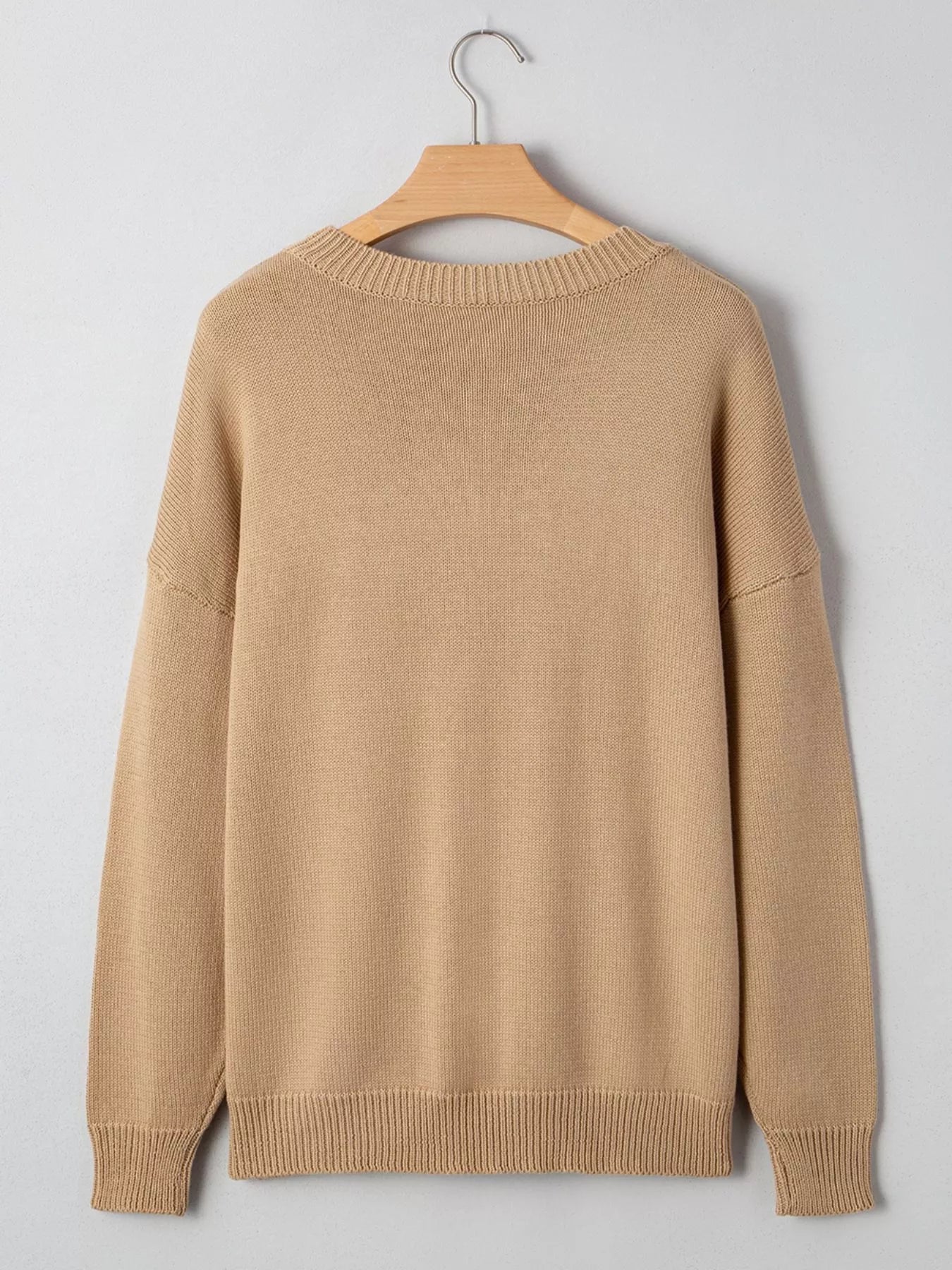 Merry Colorful Dot Detail Christmas Dolman Sweater 