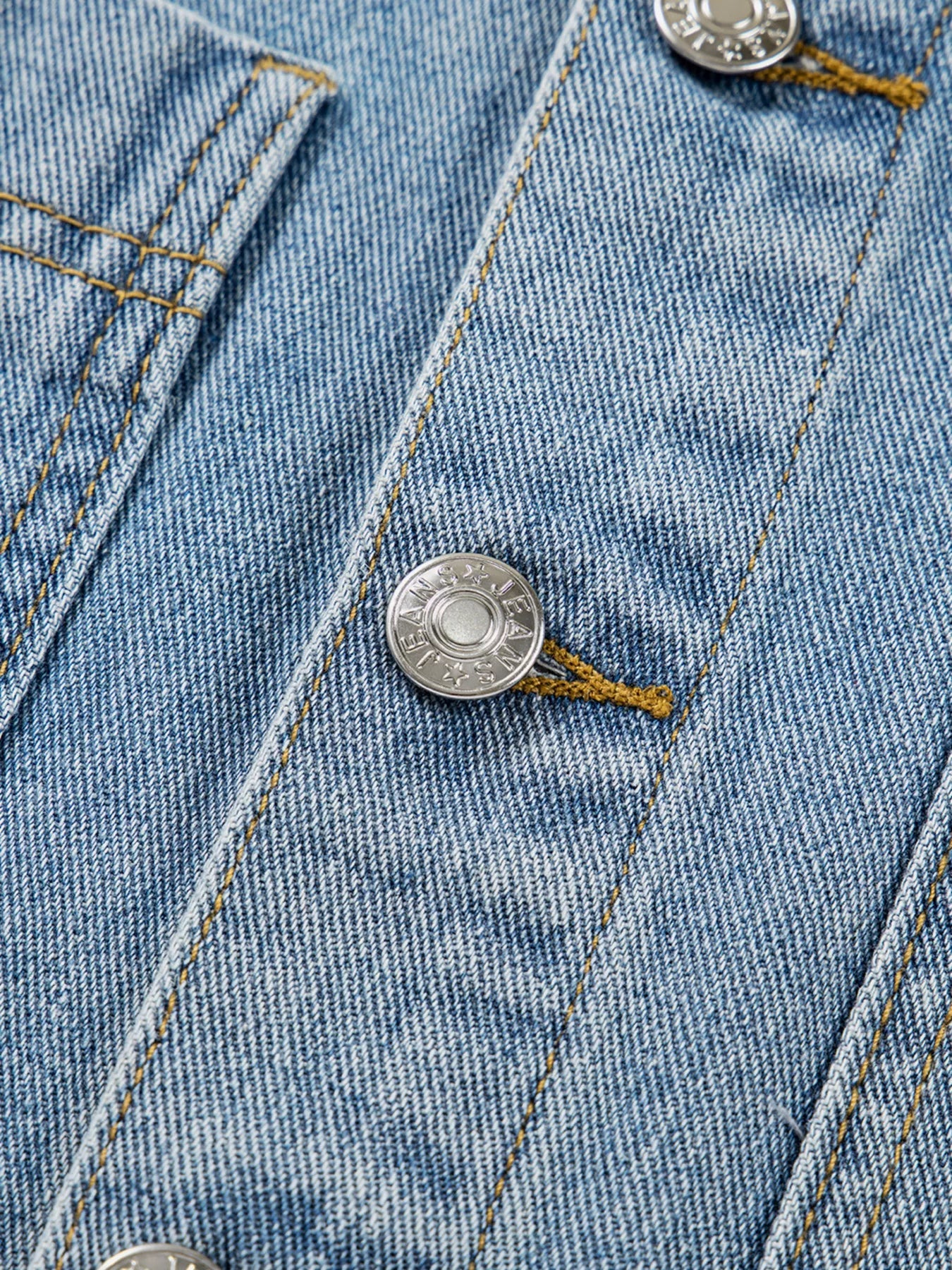 Patched Pockets Side Tie Denim Jacket 