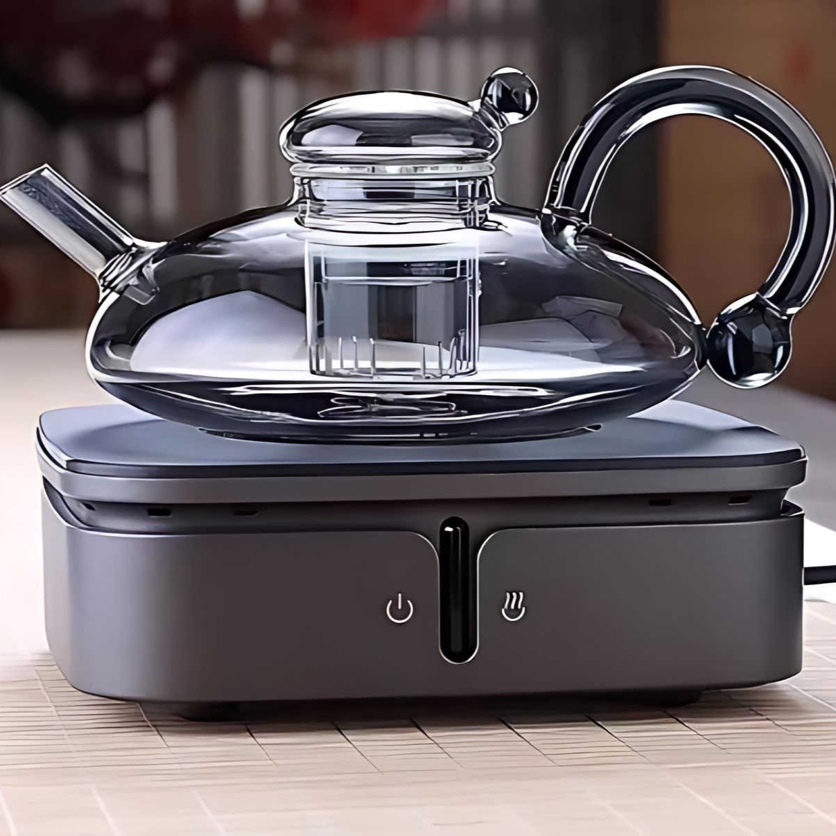 ElaraPure™ Filtration Teapot Set with Matching Cups – 600ml Heat-Resistant Glass 