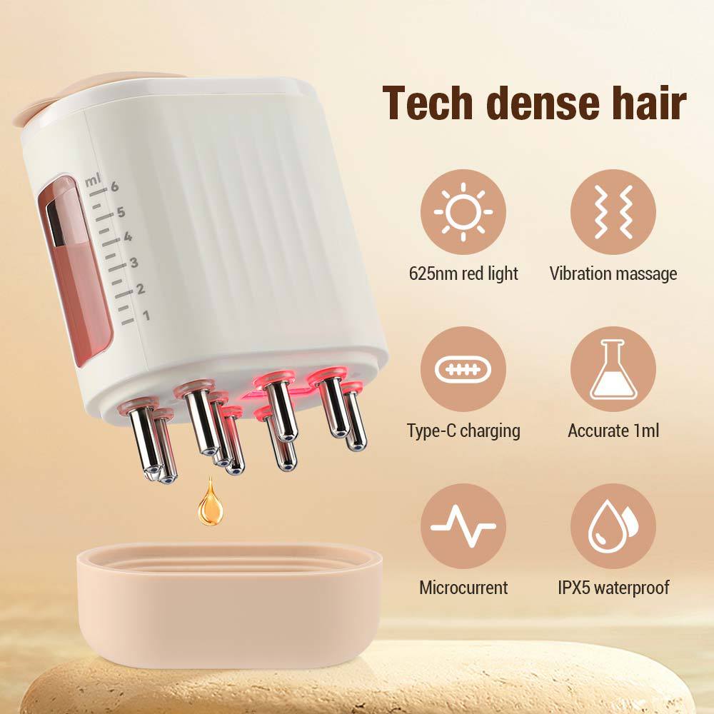 Electric Scalp Oil Application Wand | Scalp Massager with Red Light Therapy & Vibration | Hair Growth & Care, IPX5 
