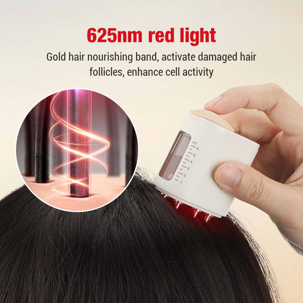 Electric Scalp Oil Application Wand | Scalp Massager with Red Light Therapy & Vibration | Hair Growth & Care, IPX5 