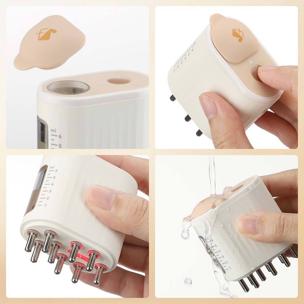 Electric Scalp Oil Application Wand | Scalp Massager with Red Light Therapy & Vibration | Hair Growth & Care, IPX5 