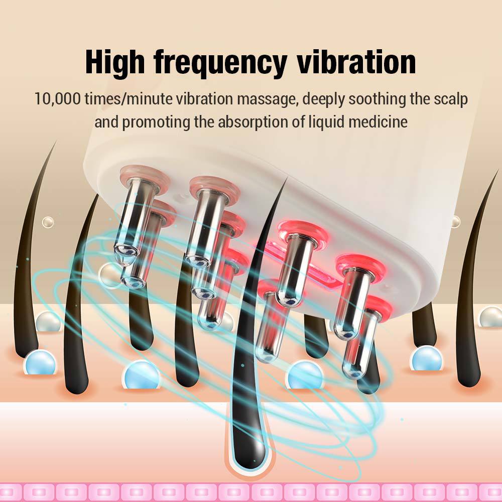 Electric Scalp Oil Application Wand | Scalp Massager with Red Light Therapy & Vibration | Hair Growth & Care, IPX5 