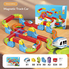 Electric Track Car Toy | Magnetic Modular Track | Gravity Defying Design | Kids Play Set 