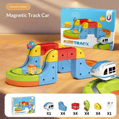 Electric Track Car Toy | Magnetic Modular Track | Gravity Defying Design | Kids Play Set 