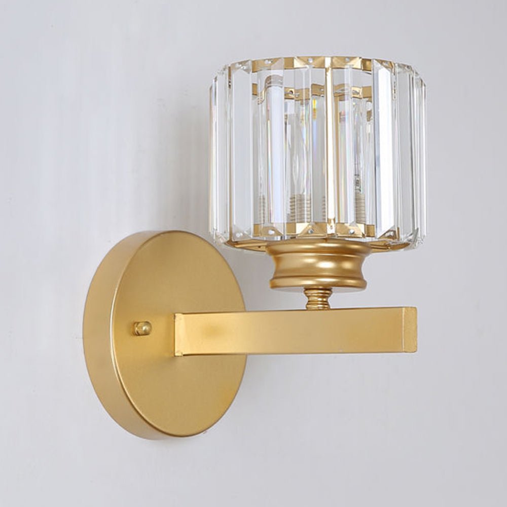 Elegant Crystal Wall Light with Modern Arm Design for Hallway and Living Spaces 