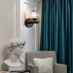 Elegant Crystal Wall Light with Modern Arm Design for Hallway and Living Spaces 