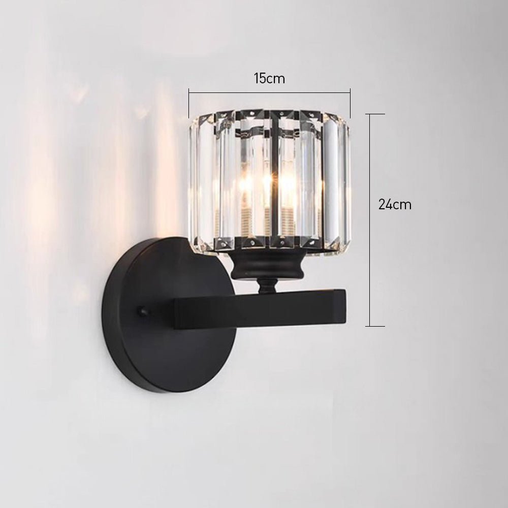 Elegant Crystal Wall Light with Modern Arm Design for Hallway and Living Spaces 