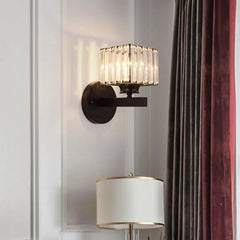 Elegant Crystal Wall Light with Modern Arm Design for Hallway and Living Spaces 
