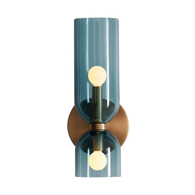 Elegant Double Glass Wall Light – Retro Design for Bedrooms and Living Areas 