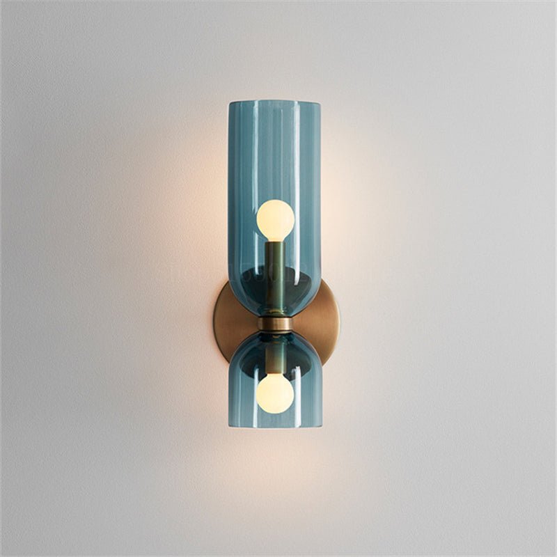 Elegant Double Glass Wall Light – Retro Design for Bedrooms and Living Areas 