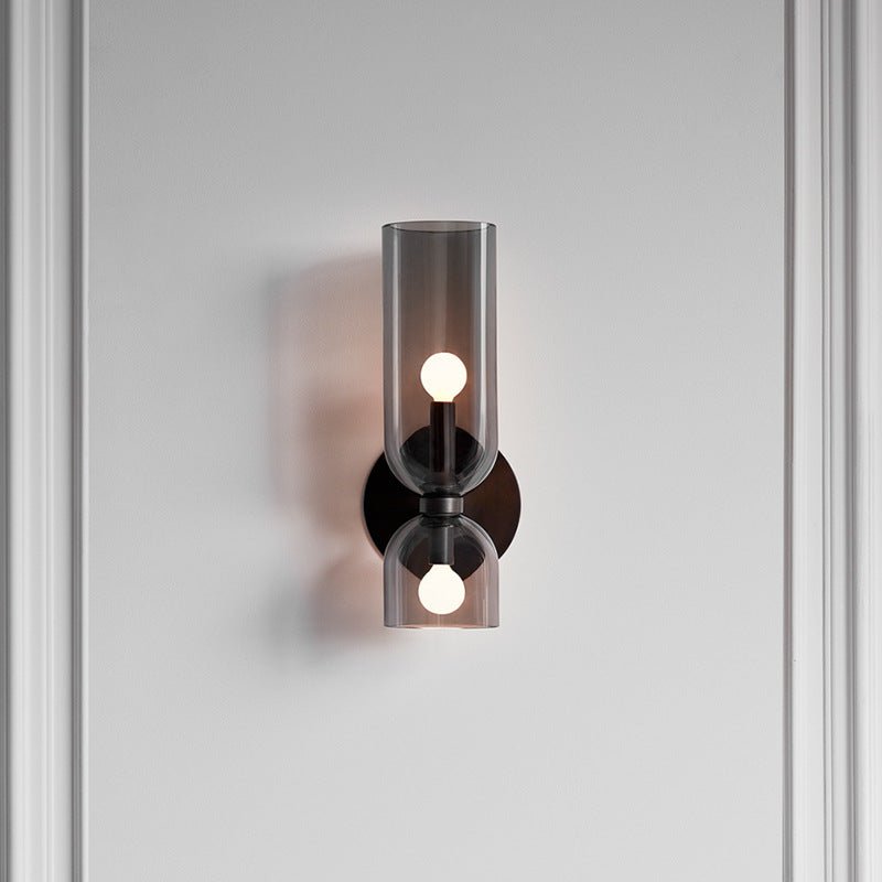Elegant Double Glass Wall Light – Retro Design for Bedrooms and Living Areas 