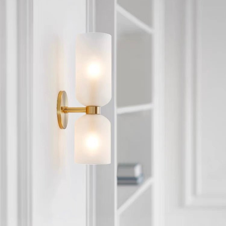 Elegant Double Glass Wall Light – Retro Design for Bedrooms and Living Areas 