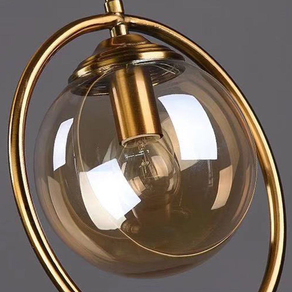 Elegant Glass Pendant Light with Gold Frame Finish – Modern Indoor Lighting 