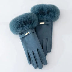 Eli Women's Warm Gloves | Faux Fur, Touchscreen Compatible 