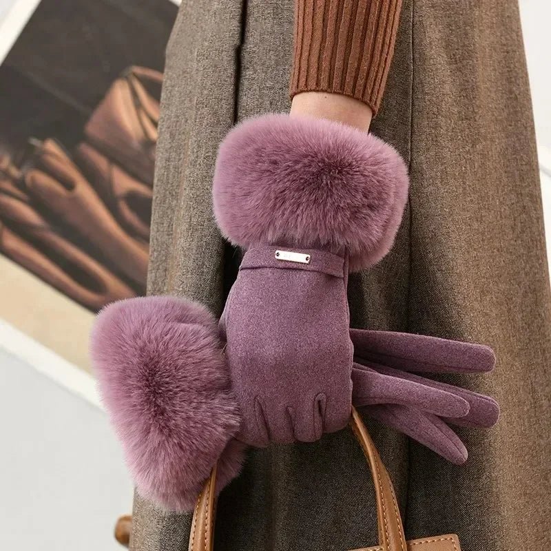 Eli Women's Warm Gloves | Faux Fur, Touchscreen Compatible 