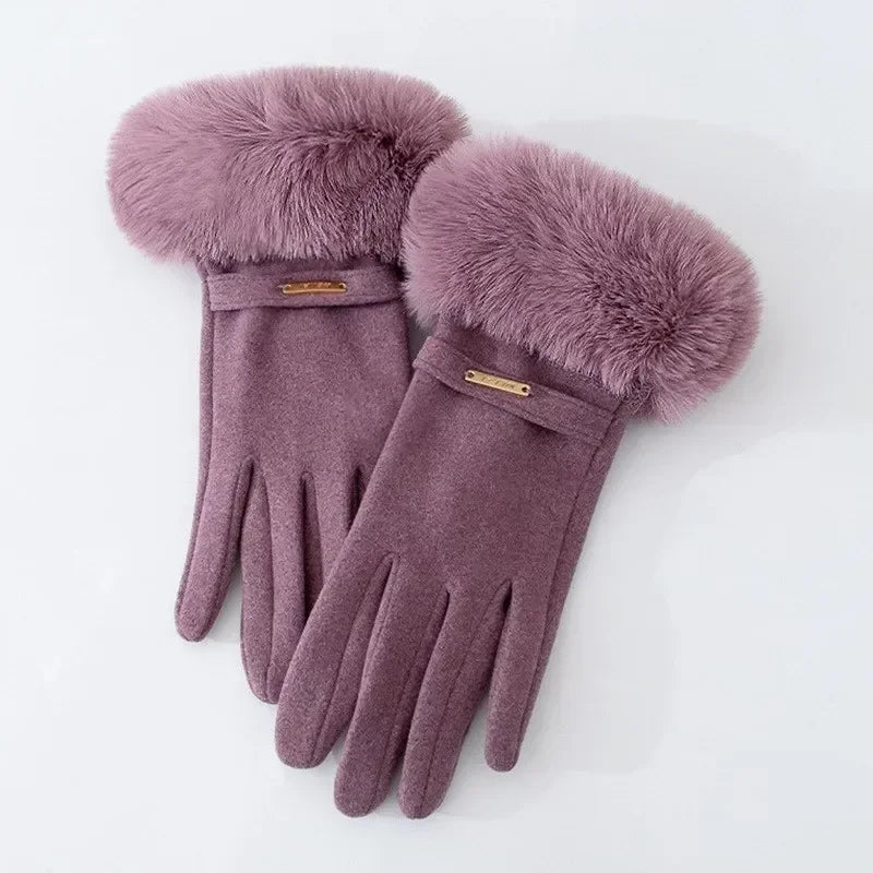 Eli Women's Warm Gloves | Faux Fur, Touchscreen Compatible 