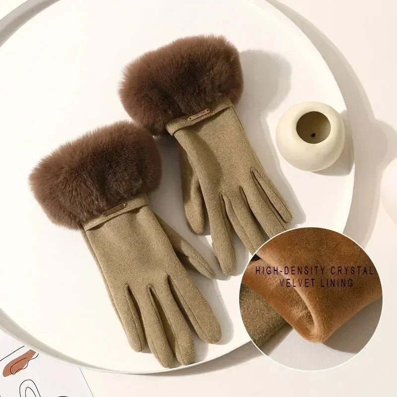 Eli Women's Warm Gloves | Faux Fur, Touchscreen Compatible 
