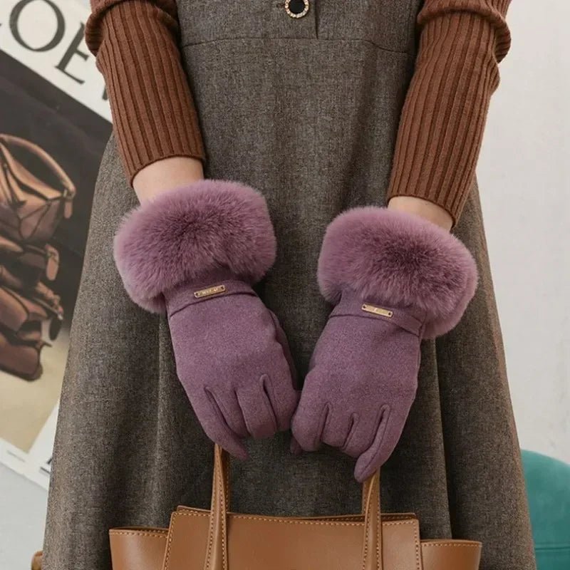 Eli Women's Warm Gloves | Faux Fur, Touchscreen Compatible 