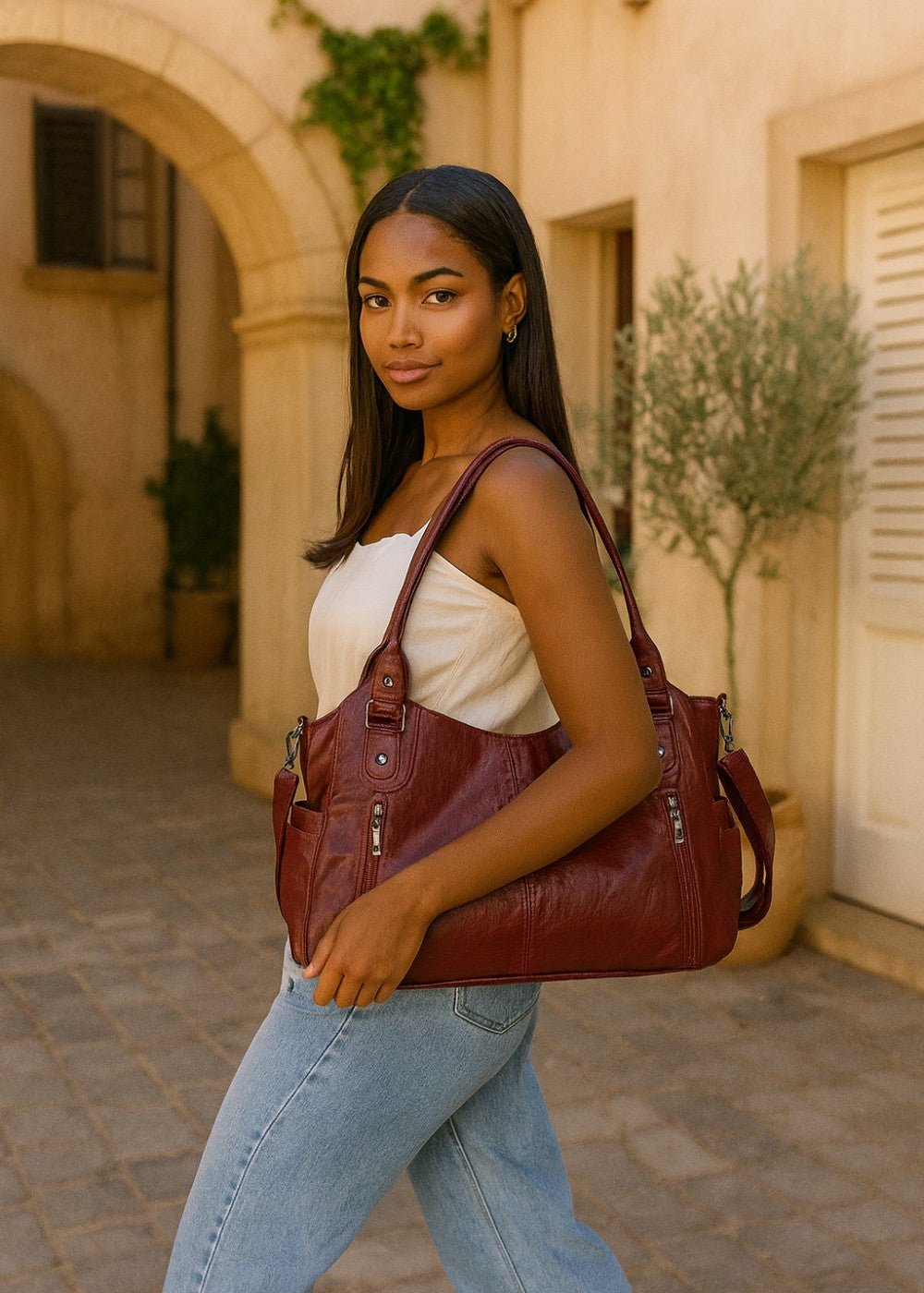 Evelyn Women's Tote Bag | Vegetable-Tanned Leather 