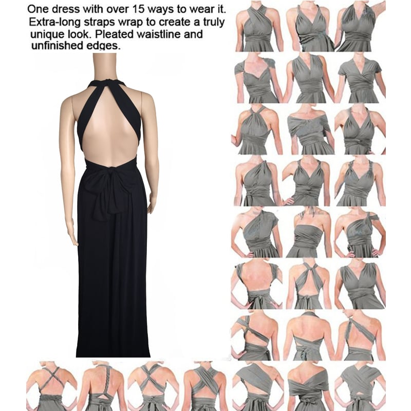 Everline Convertible Maxi Dress | Multi-Way Wrap Style for Weddings & Travel 
