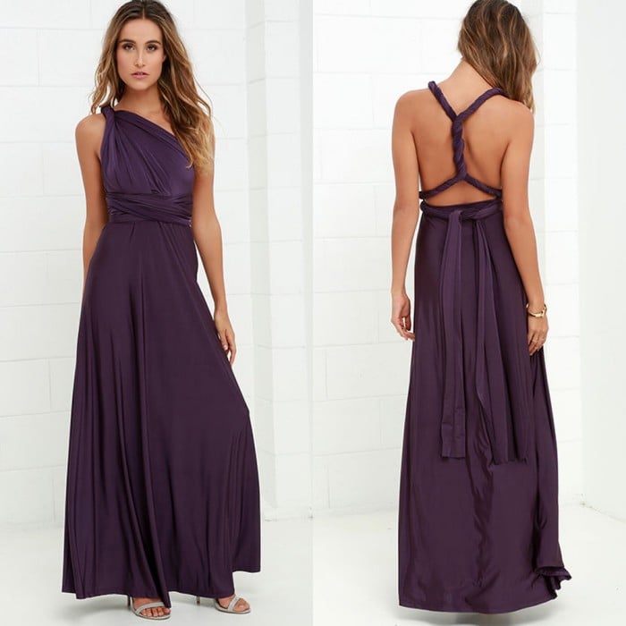 Everline Convertible Maxi Dress | Multi-Way Wrap Style for Weddings & Travel 