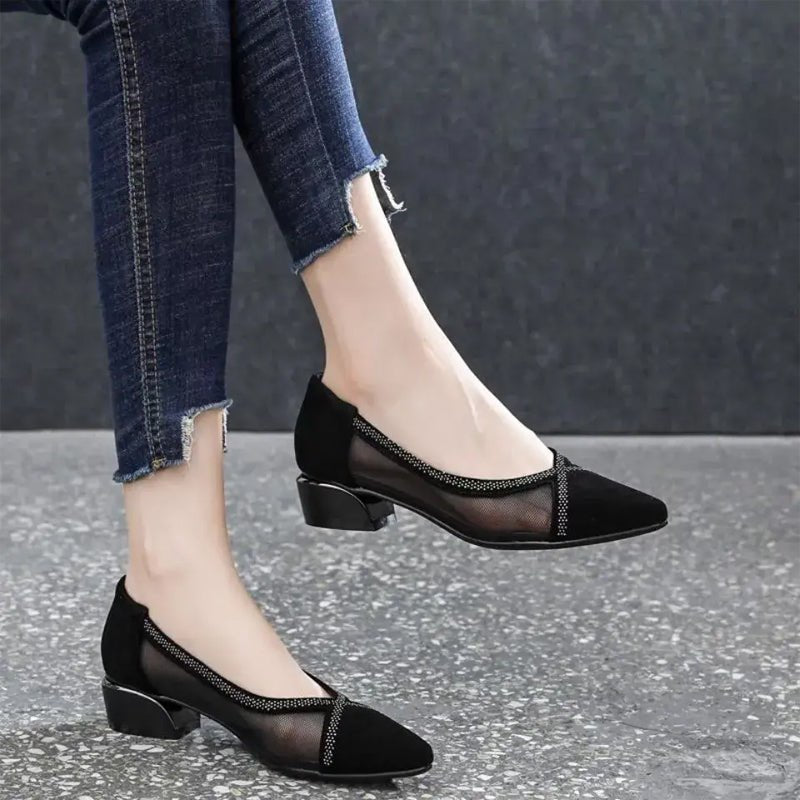 Everly Breathable Mesh Moccasins | Suede Detail & Soft 3 cm Sole 