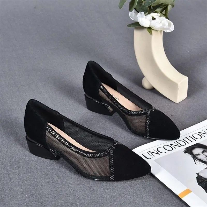 Everly Breathable Mesh Moccasins | Suede Detail & Soft 3 cm Sole 