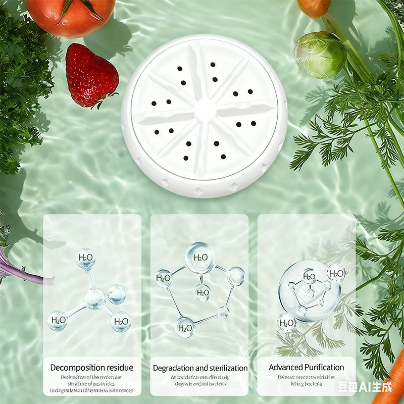 Everyday Produce Rinse Washer | Compact USB Kitchen Cleaner With Circulating Water Action 